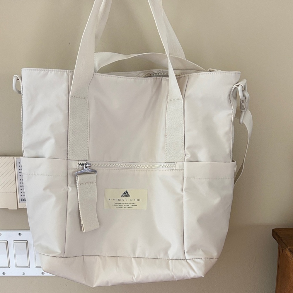 ADIDAS ME 2  Cream Nylon Tote with Front Pocket